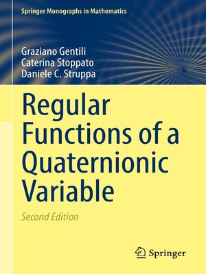 cover image of Regular Functions of a Quaternionic Variable